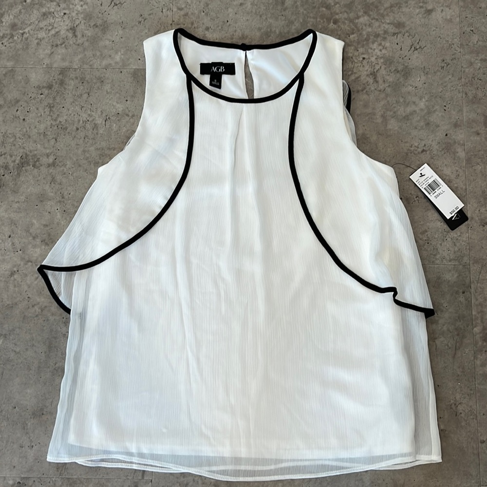 AGB size small white blouse